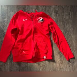 Nike Therma-Fit Red Jacket with Canada Logo